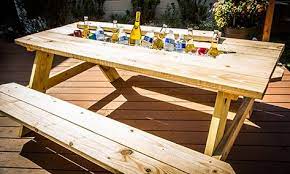 Mark S Diy Picnic Table Cooler Outdoor Furniture