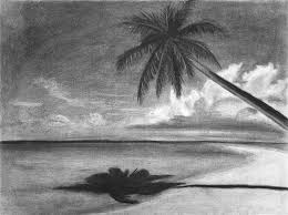 Charcoal Drawing Beach Scene That Is Stunning Charcoal Drawing Beach Drawing Beautiful Drawings