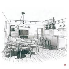 Open Space Kitchen Drawing Interior Interiorsketch Drawing Sketch Sketch Arq Bestsketch Arch More Kitchen Drawing Interior Sketch Interior Illustration