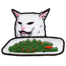 Smudge The Table Cat Meme Salad Patch Embroidered Iron On Etsy In 2020 Embroidered Patches Cute Patches Iron On Embroidered Patches