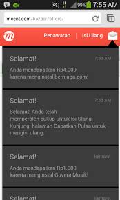 Semua pengguna telepon genggam sudah pasti mau kalau ditawari pulsa gratis. Mcent Pulsa Gratis Publicaciones Facebook