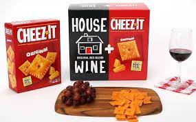 Kellogg Pairs Cheez It Crackers With House Wine In Combo Box Cheesy Crackers Cheez It Wine Snacks