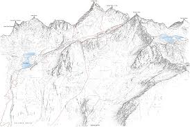 Sunlight Peak and Windom Peak from Chicago Basin. San Juan Mountains,  Colorado.
