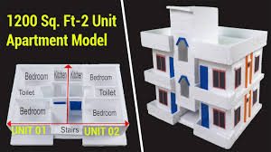 How to get the square footage of a house. Make A 1200 Sq Feet 2 Units 5 Storied Apartment House Model 1200 Sq Ft 2 Unit Apartment Design Youtube