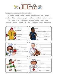 Jobs And Occupations Interactive And Downloadable Worksheet You Can Do The Exercises O Community Helpers Worksheets English Lessons For Kids English Exercises