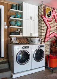10 Clever Ways To Organize A Small Laundry Room Garage Laundry Small Laundry Rooms Small Laundry Space