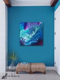 Large Abstract Canvas Wall Art Teal Purple Blue Wall Etsy Picture Wall Bedroom Bathroom Artwork Bedroom Wall Decor Above Bed