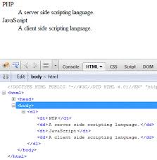 Html Definition List Dl Dt Dd Tag And Elements Html Tutorials W3resource