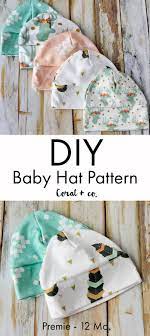Diy Baby Hat Sewing Pattern And Tutorial Knit Baby Hat Baby Sewing Projects Baby Hat Sewing Pattern Diy Baby Hat