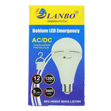 Lampu belakang sepeda led charger. Jual Bohlam Lampu Emergency Led 12 Watt Lanbo Kota Bekasi Mahtuari Electric Tokopedia