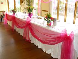 Top Table Dressing With Fairy Lights Wedding Table Decorations Table Decorations Corsage Wedding