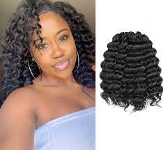 Ocean wave crochet hair 20 inch curly braiding ocean wave hair 6 packs deep wave short wavy ocean wave crochet braids synthetic hair extensions for women (20, t1b/27) 3.5 out of 5 stars 10. Amazon Com Deep Wave Crochet Hair 10 Inch 8packs Natural Black Deep Wave Crochet Braids Synthetic Hair Extensions Toyotree 10inch 1b Beauty