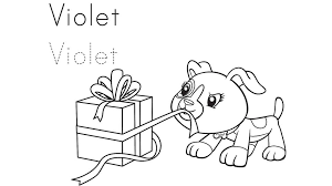 These coloring sheets from our friends at roseart can help you start a discussion. Violet Gets A Gift Coloring Page