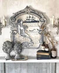 Easy chalk paint transfer method. Prima Redesign Mermaid Transfer 22 X 30 Rub On Decor Stencil Furniture Wall Decor Image Craft Supply Si Soft Blue Paint Colors Soft Blue Paint Decor