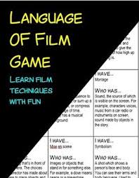 Film Techniques Game A Game To Learn The Language Of Film Film Technique Learning Classroom Games