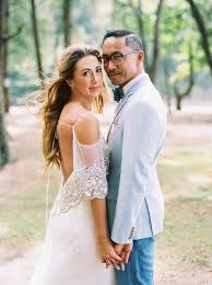 Casual wedding dresses for any bride. 41 Brides Wearing Off The Shoulder Wedding Dresses Martha Stewart