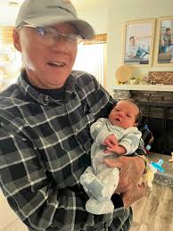 Westley Thomas Sue meets Great grandma Linda and Great grandpa Gene today.  God's blessing