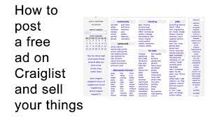 How To Post Ads On Craigslist - Youtube