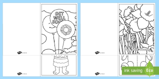 The sentiment reads, get well soon! click to print this card. Get Well Soon Cards Black And White