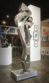 Modern Stainless Steel Sculpture By Up And Coming Sculptor Hunter Brown Metal Art Sculpture Modern Sculpture Steel Sculpture