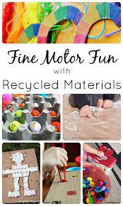 I am making this one (minus the string) real quick this morning to use. Fine Motor Activities With Recycled Materials Fantastic Fun Learning