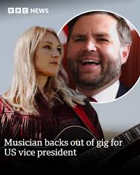 We decided that wasn't for us... packed up our stuff and left." Oxfordshire  band @DollyMavies cancelled their gig after finding out it would be  attended by US Vice President JD Vance. Dolly