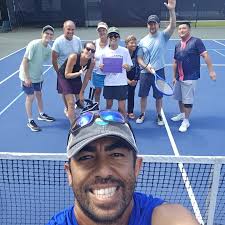 Coach David Callihan, Director of Pickleball at Fountain Valley and his  Pickleball league called Mixed Dinks! Love the official shirts and name!  😆😍