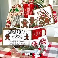 You also look cute as a gingerbread person. 787 Likes 22 Comments Erica Baileysbranches On Instagram So I Was Never A Big Tray Decor Christmas Gingerbread Christmas Decor Gingerbread Decorations
