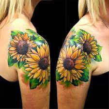 20 Sunflower Tattoos Sunflower Tattoo Shoulder Colorful Sunflower Tattoo Sunflower Tattoo