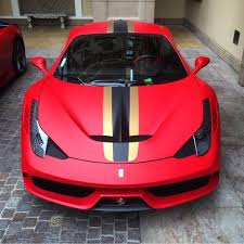 Maybe you would like to learn more about one of these? Ferrari 458 Speciale Painted In Matte Red W Black And Gold Center Stripes Photo Taken By Socal Exotics On Instagra Ferrari 458 Ferrari 458 Speciale Ferrari