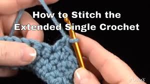 This shows an american single crochet. How To Stitch The Extended Single Crochet An Annie S Tutorial Youtube