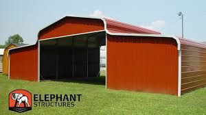 Our metal carport kits and rv covers are of the highest quality and are engineered with the diy person in mind. Metal Barns For Sale Metal Barn Cost Steel Garage Kits Elephant Barns