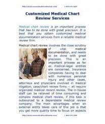 Customized Medical Chart Review Services Medical Record