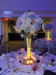 Tall Centerpiece With Fairy Lights Tall Wedding Centerpieces Tall Centerpieces Wedding Table Settings
