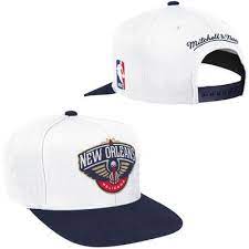 New Orleans Pelicans Mitchell Ness Current Xl Logo 2 Tone Adjustable Hat White New Orleans Pelicans Xl Logo Nba Fashion