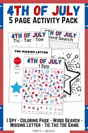 Three fun july 4th trivia games a total of 44 questions with answers. Free 4th Of July Printable Activities For Kids Party Bright