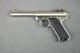 The ruger mark series of 22 caliber pistols are legendary in their own right. Ruger Mark Ii Target Semi Auto Pistol 22lr Cal 5 1 2 Bull Barrel Stainless Steel Checkered