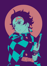 Tanjiro Kamado Poster Print By Al Art Displate Anime Wall Art Art Slayer Anime