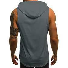Debardeur Homme A Capuche Sans Manches Pour Le Fitness Et Le Bodybuilding Clothing Brand Gym Men Letter Model