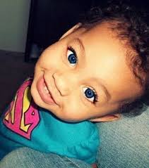 Red hair and blue eyes is a hard combination to find, actually the rarest combination. Baby Blue And Curly Image 688205 On Favim Com