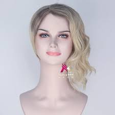 Anime Movie Playing Bitter Girl Wig Halloween Gwen Stacey Black  Highlighting Blonde Short Hair Wig