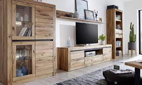 Neu wohnwand wohnkombi schrank wildeiche eiche geölt massiv front. Wohnwand 1 Wz 0181 In Wildeiche Massiv Geolt G K Mobel Massiva Mobel De