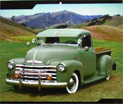 Image result for Chrome Green 1950 Truck