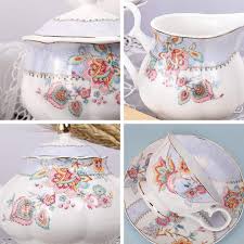 Xochitl flowers and gifts is a locally owned and operated flower shop serving our customers in the el paso, tx area. Buy Fanquare Purple Flowers Porcelain Tea Set Tea Cup And Saucer Set Service For 6 Wedding Teapot Sugar Bowl Cream Pitcher China Coffee Set Online In Indonesia B08xv26lbd