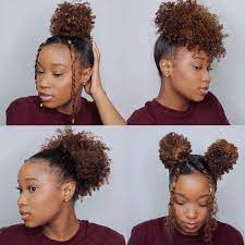 Quick Natural Hairstyles For Black Girls Natural Hair Styles Easy Natural Hair Styles For Black Women Dyed Natural Hair