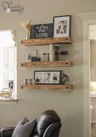 Diy Shelves And Decor Floating Shelves Living Room Living Room Decor Rustic Floating Shelves Diy
