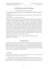 Pdf An Introduction To Research Paradigms