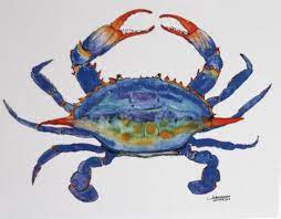 Pin By Carroll Vicens On Watercolors Crab Painting Crab Art Blue Crab Watercolor