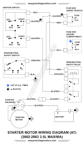 Letters identify the engine family. Part 1 2002 2003 3 5l Nissan Maxima Starter Motor Circuit Wiring Diagram