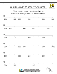 Free Number Line Worksheets Counting By Tens Number Line Line Math Homeschool